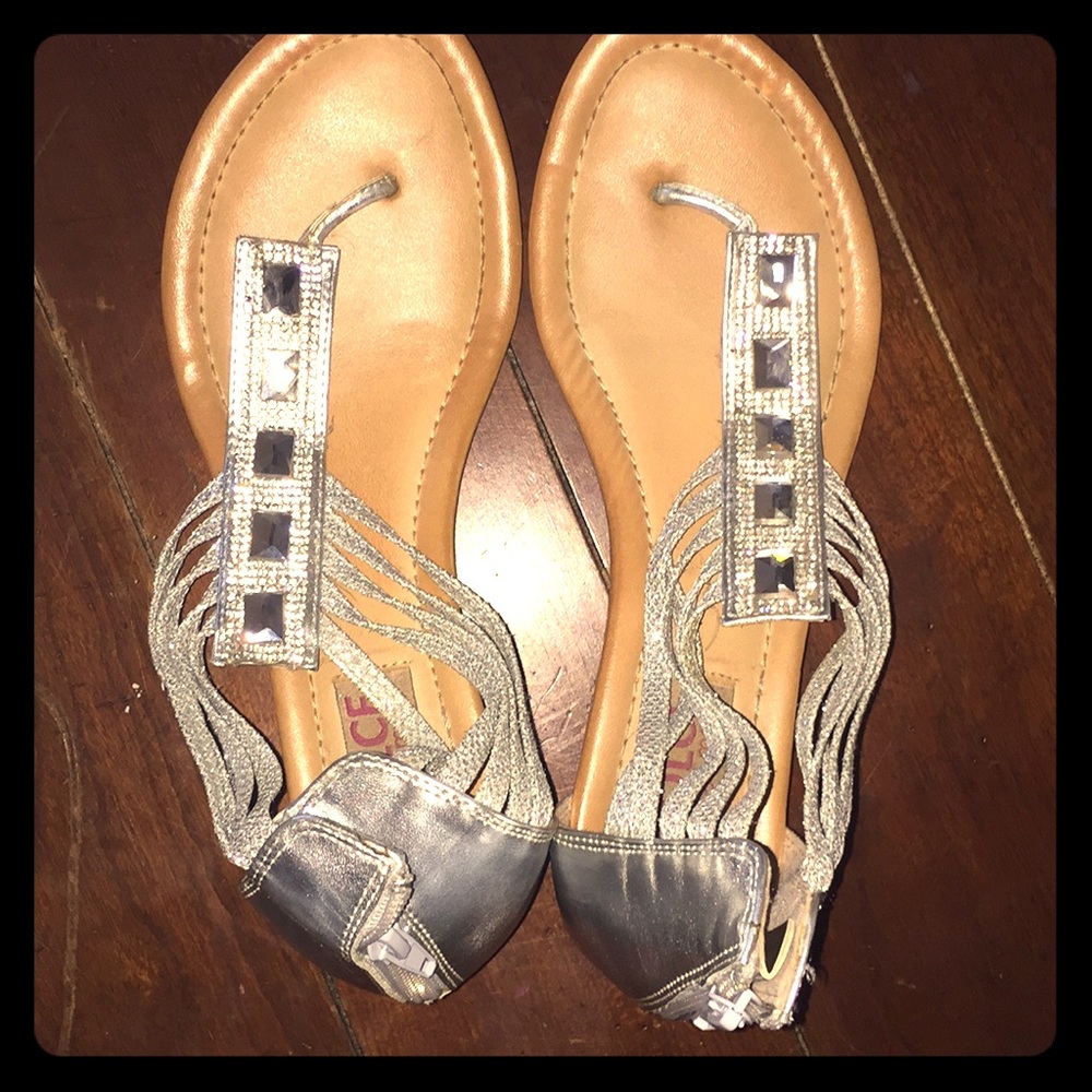 Silver sandals